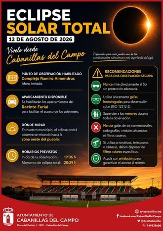 Cabanillas del Campo habilita un punto de observación para el eclipse solar del 12 de agosto