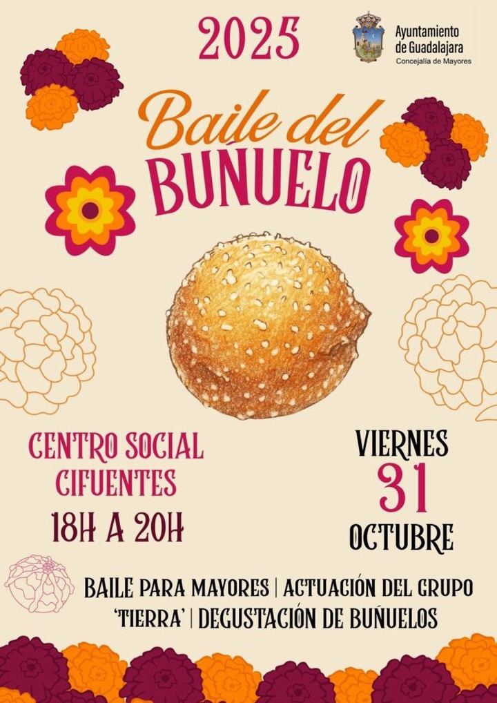 Baile del Buñuelo para mayores en el Centro Social Cifuentes este viernes