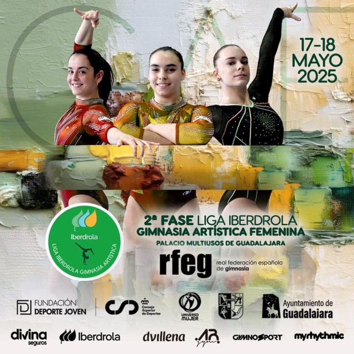 Final de la Liga Iberdrola de gimnasia artística femenina en Guadalajara este fin de semana
