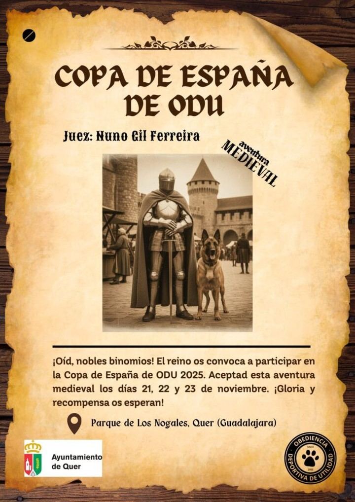 Quer será sede de la Copa de España de ODU, un evento canino medieval