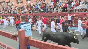 Siete asistencias, dos de ellas complicadas, en el primer encierro de Sanse