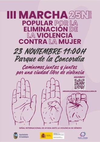 Guadalajara acoge este domingo la III Marcha por la Eliminación de la Violencia contra la Mujer