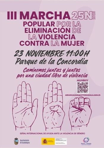 Guadalajara acoge este domingo la III Marcha por la Eliminación de la Violencia contra la Mujer