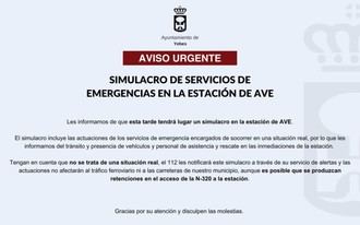 Simulacro de emergencias en la estación de AVE esta tarde