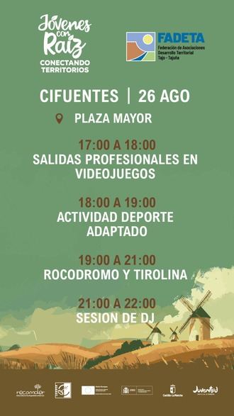 Cifuentes y Sacedón acogerán dos eventos del proyecto ‘Jóvenes con Raíz’, que incluirán talleres, música, teatro y deporte
