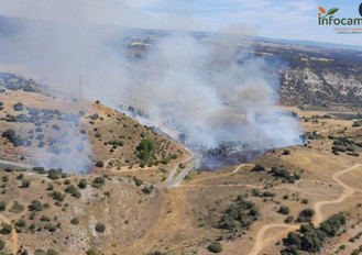 Desciende a nivel 0 el incendio de Loranca de Tajuña, donde siguen 14 medios