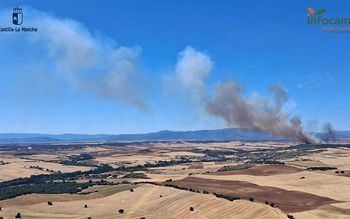 Declarado un incendio en Robledillo de Mohernando, que alcanza nivel 1 y obliga a cortar la GU-199