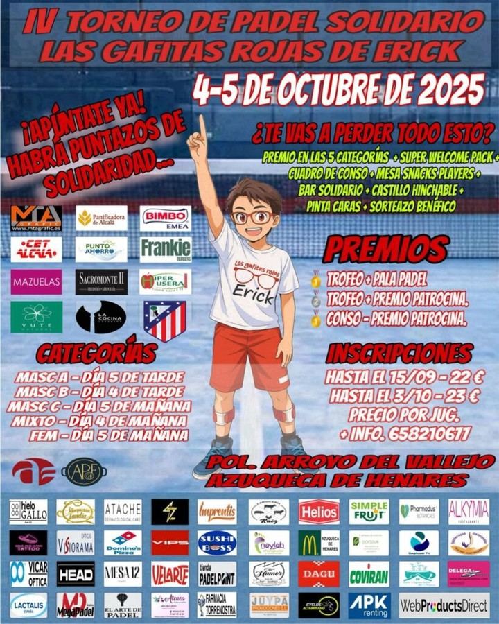 Torneo de Pádel Solidario en Azuqueca: Deporte y Ayuda Comunitaria