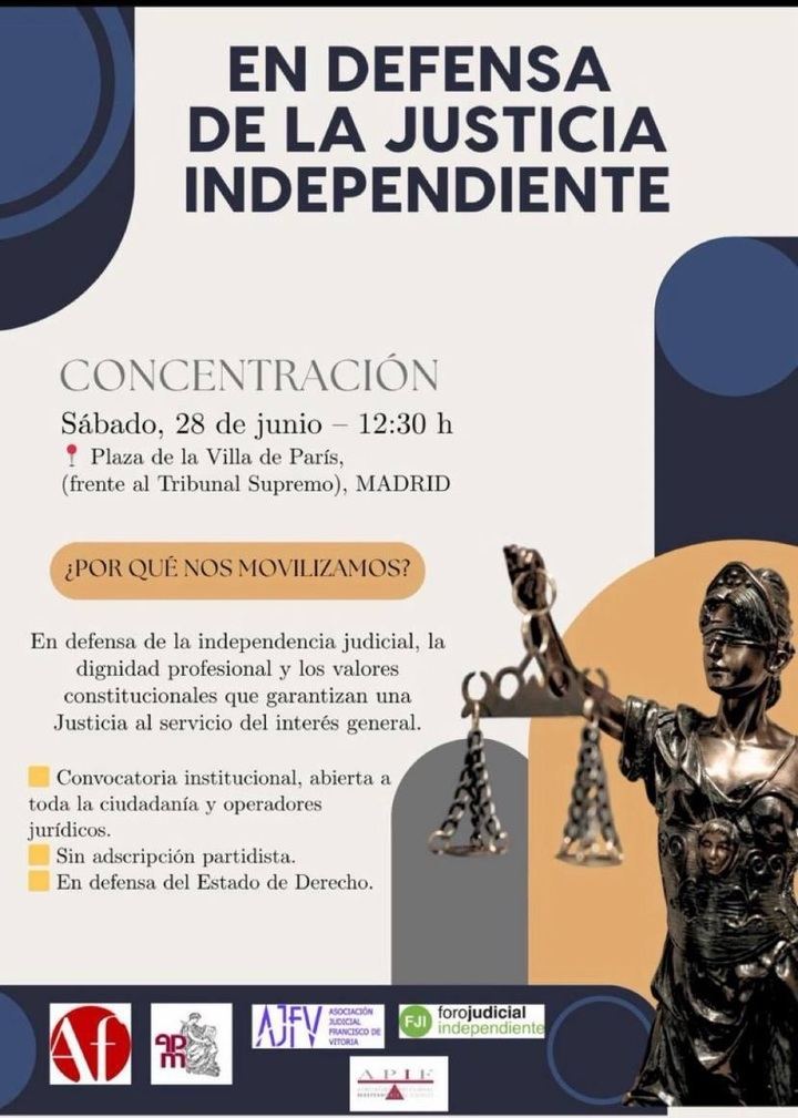 Jueces y fiscales se concentran ante el Supremo contra la 'ley Bolaños' : 