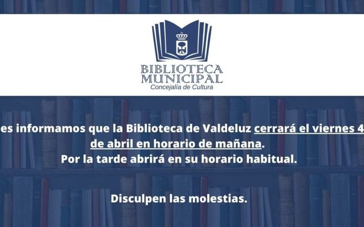 La Biblioteca de Valdeluz cerrará por la mañana este viernes