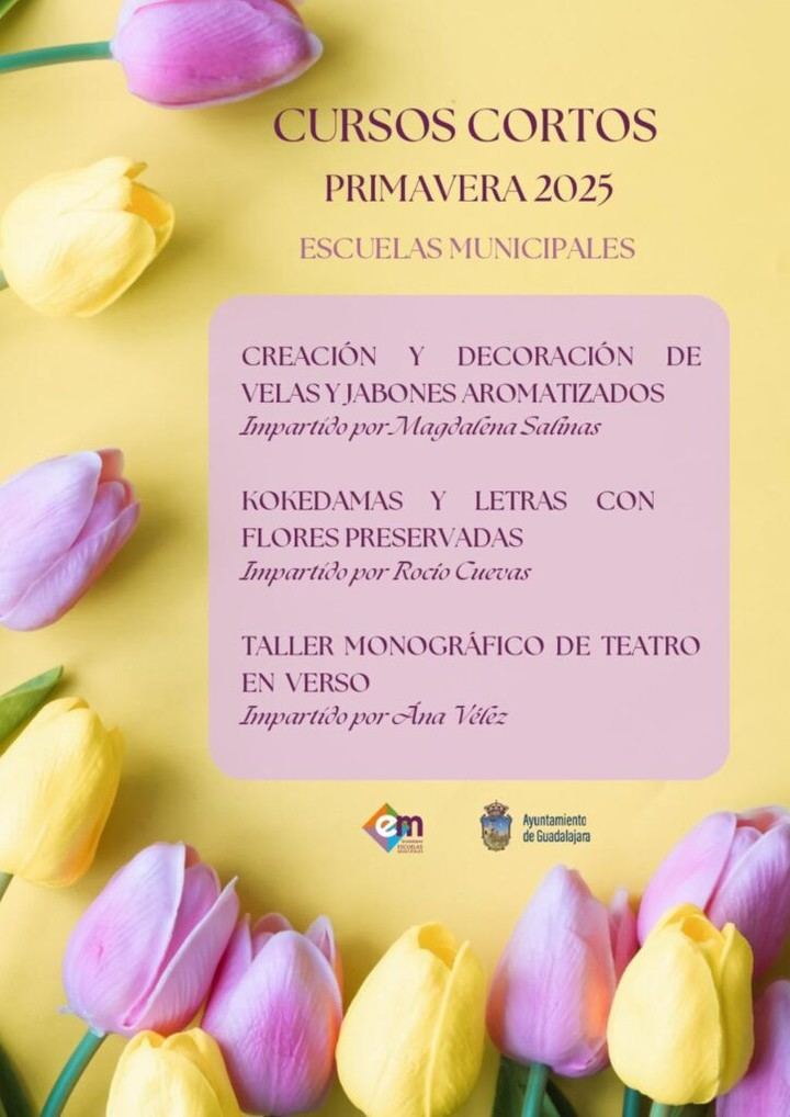 Nuevos cursos cortos de primavera en las Escuelas Municipales de Guadalajara