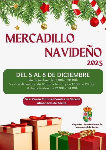 El Mercadillo de Navidad dará el pistoletazo de salida a la Navidad almonacileña