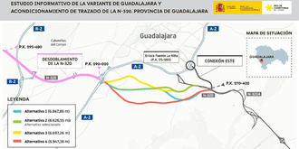 Transportes aprueba la variante de Guadalajara y mejora la N-320