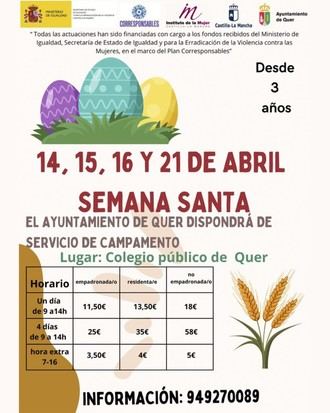 Abre el Campamento Urbano en Quer durante la Semana Santa