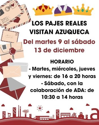 Los Pajes Reales visitan Azuqueca del 9 al 13 de diciembre
