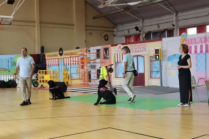 Cerca de 400 personas asisten a la exhibición de perros guía celebrada este jueves en Azuqueca