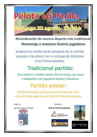 Pinilla de Jadraque recupera su histórica tradición de pelota a mano