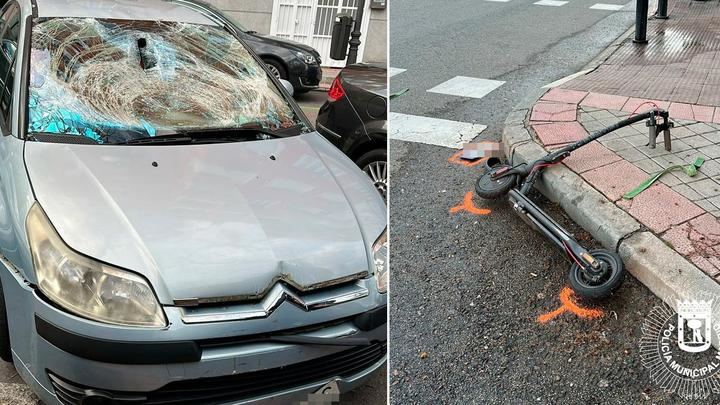 Atropella y arrastra 30 metros al conductor de un patinete eléctrico junto al Retiro y se da a la fuga