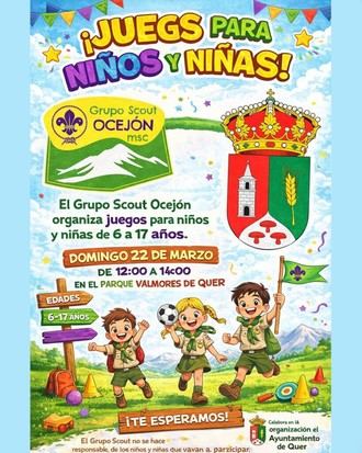 Jornada de juegos scout gratuita para niños en Quer este fin de semana