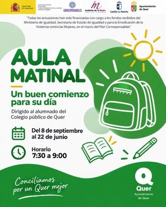 Quer lanza Aula Matinal para ayudar a las familias en la conciliación laboral y escolar