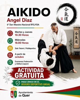 Quer ofrece clases gratuitas de Aikido a partir de septiembre