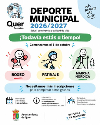 Últimos días para inscribirse en actividades deportivas en Quer