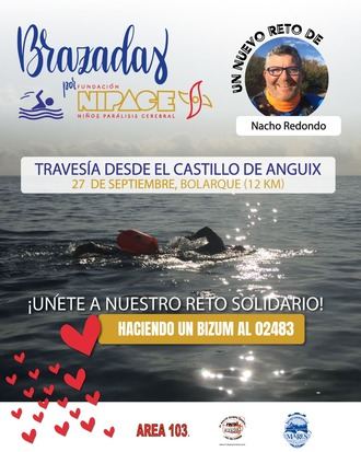 Nacho Redondo hará su tradicional travesía Brazadas por Nipace este próximo sábado