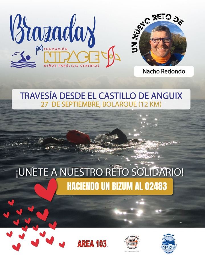 Nacho Redondo hará su tradicional travesía Brazadas por Nipace este próximo sábado