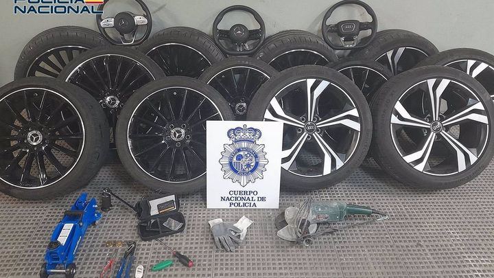 Detenido en Guadalajara tras robar neumáticos y volantes de coches de alta gama