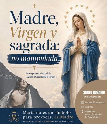 Rosario público este viernes en Guadalajara contra una exposición considerada ofensiva para la Virgen María