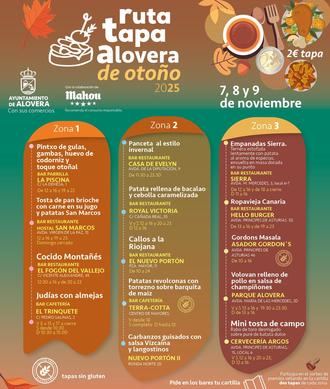Alovera vuelve a ofrecer su Ruta de la Tapa de otoño con 14 establecimientos participantes