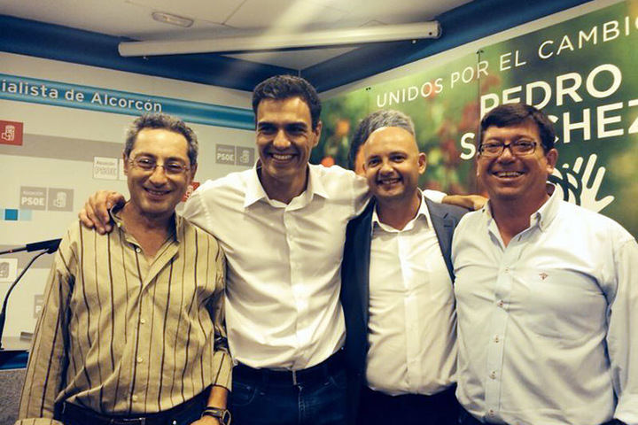 De izquierda a derecha: Agustín Morón, Pedro Sánchez, Francisco Rodríguez y Francisco Salazar.