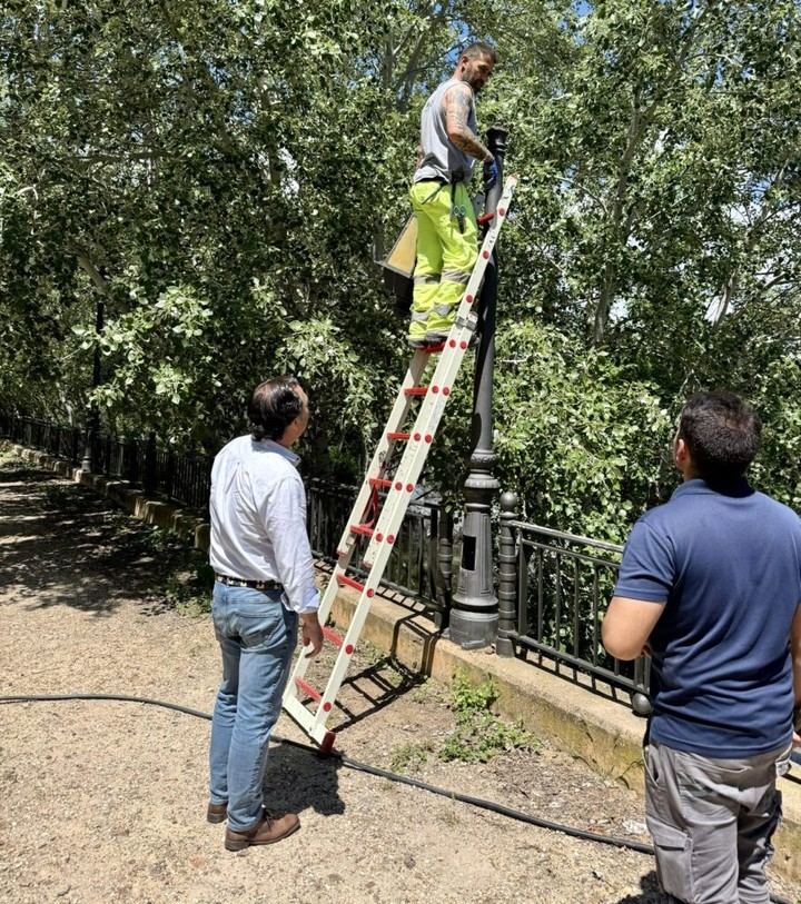 Comienza la instalación de nueva iluminación en el río Tajo