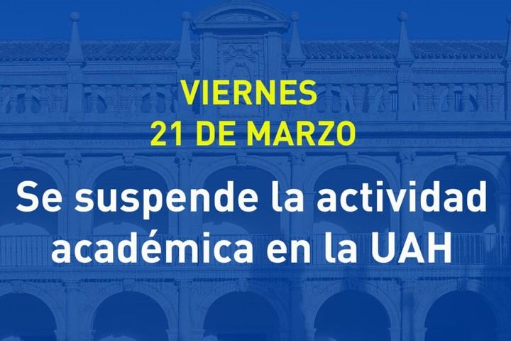 Suspensión de clases en la UAH por alerta de lluvias este viernes