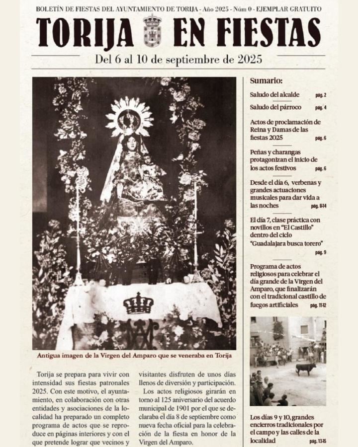 Torija celebrará sus Fiestas Patronales con una programación que rendirá homenaje a la tradición y la historia