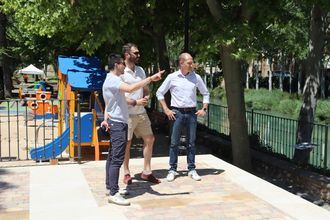 El PP de la Diputación visita Trillo para conocer de primera mano el avance de las obras del puente sobre el Tajo