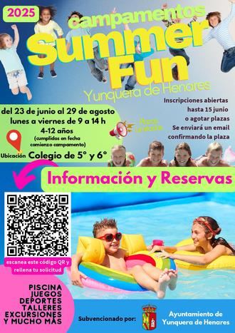 El Ayuntamiento de Yunquera de Henares lanza su Campamento de Verano 2025: una apuesta decidida por la conciliación familiar