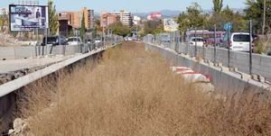 Las obras del nudo del Hospital se encuentran paralizadas desde mediados del año 2009.
