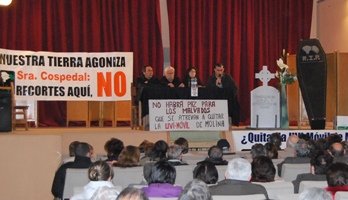 Información de La Otra Guadalajara sobre la Asamblea celebrada en Molina el día 25 sábado en relación a lo acontecido en torno a la UVI móvil de Molina y el camino a seguir 