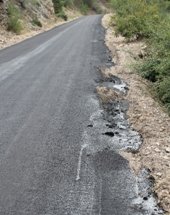 El PSOE denuncia la chapuza de Guarinos en la carretera del Barranco de la Hoz
