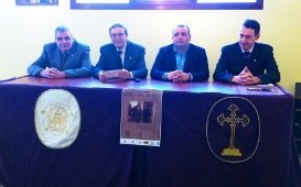 La carroza del Cristo Yacente de Guadalajara participa en una exposición homenaje a los hermanos Pérez del Moral