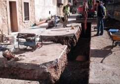 El Ayuntamiento de Sigüenza y la Junta renuevan 400 metros de colectores en la red de saneamiento de Sigüenza