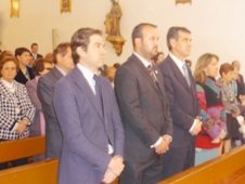 El alcalde de Guadalajara ha asistido a la misa celebrada en Usanos en honor a la patrona de este barrio 