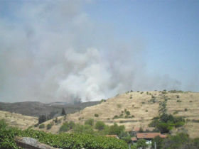  El fuego de Valdepeñas de la Sierra ya ha afectado a 150 hectáreas y se ha decretado el Nivel 2