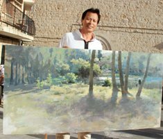 El Artista chino Rao Jin Zhoug gana el concurso de pintura rápida de Trillo