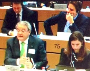 Juan Antonio de las Heras, intervino en la Comisión de Control Presupuestario de la Unión Europea en Bruselas