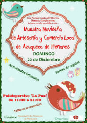 El polideportivo La Paz de Azuqueca acoge este domingo la Muestra Navideña de artesanía y comercio local