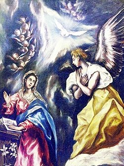 La Anunciación, obra de El Greco en el siglo XVII