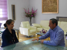 La presidenta de la Diputación recibe al alcalde de Valdeconcha en su habitual ronda de reuniones 