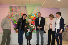 La Diputación participa en Brihuega en el homenaje a la centenaria molinesa, Soledad Ruiz